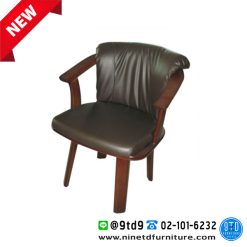 เก้าอี้หมุน ไม้จริง Premium รุ่น CNC-204