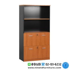 ตู้เอกสารสูงบนชั้นโล่ง-ล่าง 2 ลิ้นชักแขวนแฟ้ม CARIVE SERIES รุ่น C150-WFS/F