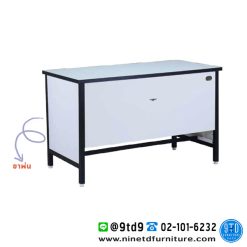 โต๊ะประชุม หน้าไม้เมลามีน (ขาพ่น) มีแผ่นชั้น 120-180 CM ลึก 75 CM MT014/MT015/MT016