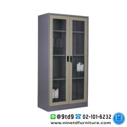 ตู้บานเปิดมีลวดขั้นแฟ้ม บานกระจก (มือจับฝัง) 3,4 ฟุต SC3FFSG/SC4FFSG