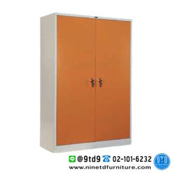 ตู้เสื้อผ้า 2 บานเปิดทึบสูง(กั้นกลาง) 2 แผ่นชั้น 4 ฟุต WD4FDC