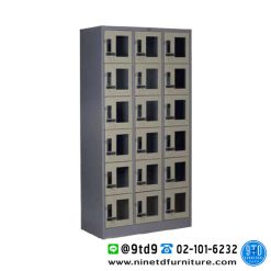 ตู้ล็อกเกอร์กระจกสูง กุญแจรหัส 18 ช่อง LK183.TCL