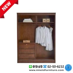 Alternative view of ตู้เสื้อผ้าสไลด์วาเนสซา160 ซม. (กระจก 1 บาน) รุ่น CNP-480